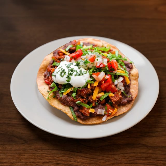 Ground Beef Tostada - Lunch Sp.